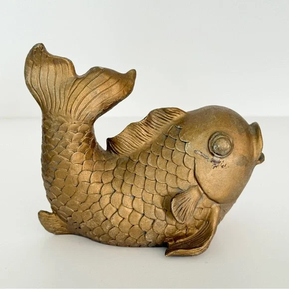 Gold Fish Figurines | Vintage-Inspired Home Decor Accents - Picture 7 of 12